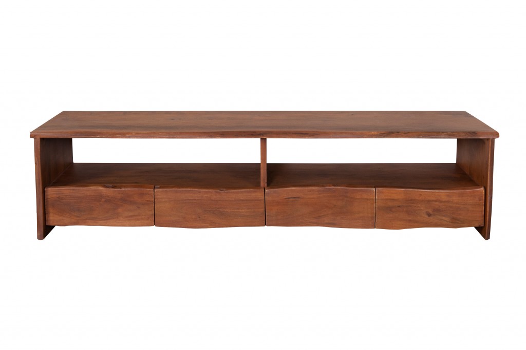 B-Ware Einzelstück Lowboard TV-Board 190 x 45 x 50 cm Akazienholz nussfarben OLBIA