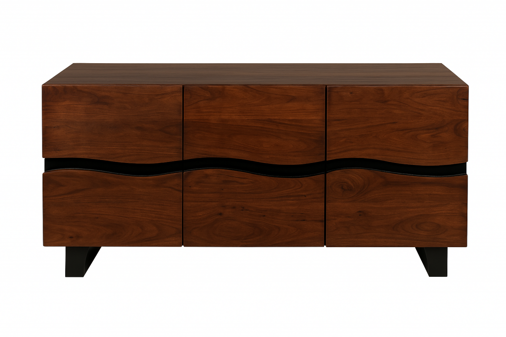 B-Ware Einzelstück Sideboard Baumkante 160 x 45 x 85 cm Akazienholz massiv naturfarben CALOGERO