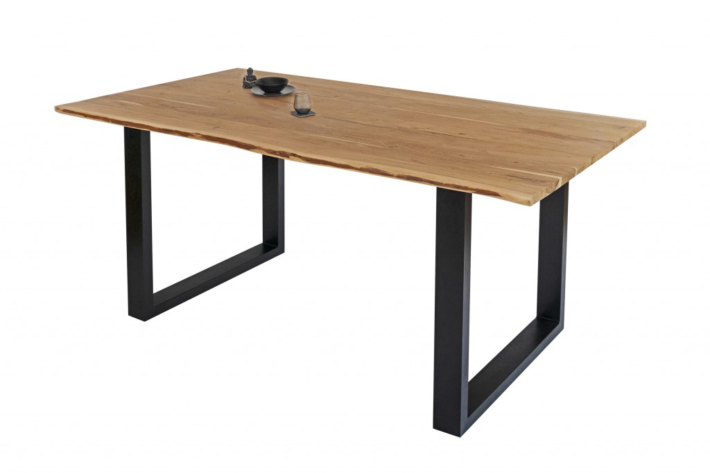 B-Ware Esstisch Baumkante massiv Akazie ADELLA