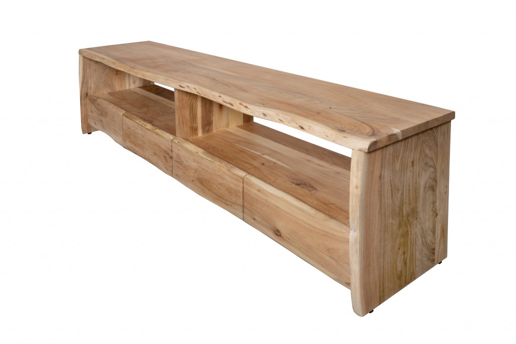 B-Ware Einzelstück Lowboard TV-Board 230 x 45 x 50 cm Akazienholz naturfarben CATANIA