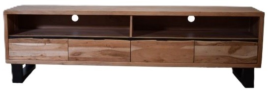 B-Ware Einzelstück Lowboard TV-Board 190 x 57 x 45 cm Akazienholz naturfarben KORINTH